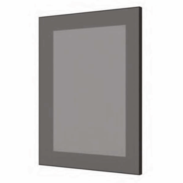 Telaio Alluminio per Anta Vetro mm.4 Modello 21286 mm.45x17 su Misura Senza Vetro Nero Opaco